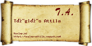 Téglás Attila névjegykártya