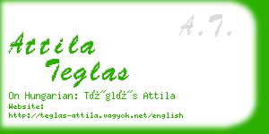 attila teglas business card